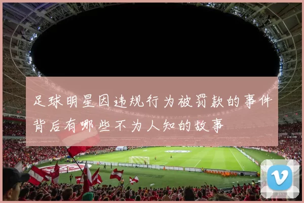 足球明星因违规行为被罚款的事件背后有哪些不为人知的故事